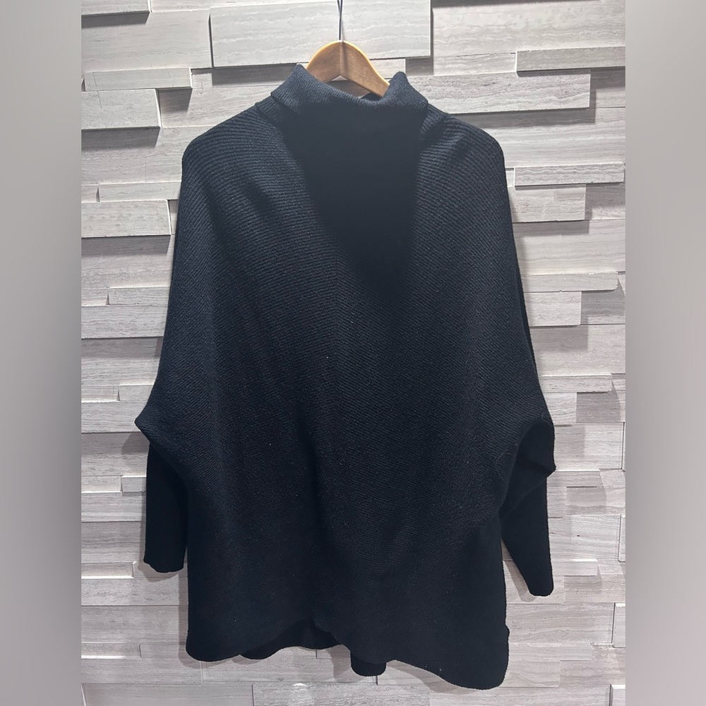 Oversized black sweater tunic in size medium